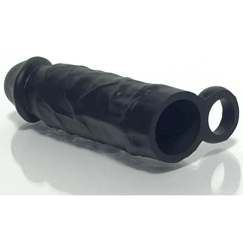 Boneyard Meaty Cock Extender Black - Black Penis Extender Sleeve-BY1063