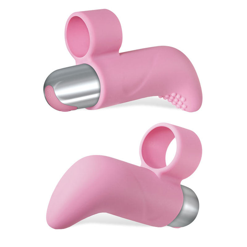 Adam & Eve Silicone Rechargeable Finger Vibe - Pink USB Rechargeable Finger Stimulator