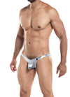 CUT FOR MEN POUCH ENHANCING THONG SILVER SMALL