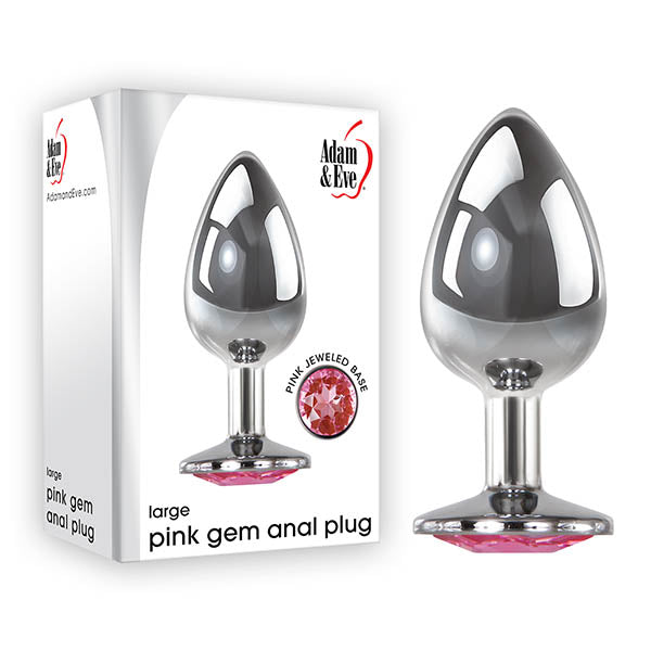 Adam & Eve Pink Gem Anal Plug - Large-(c656 6288)