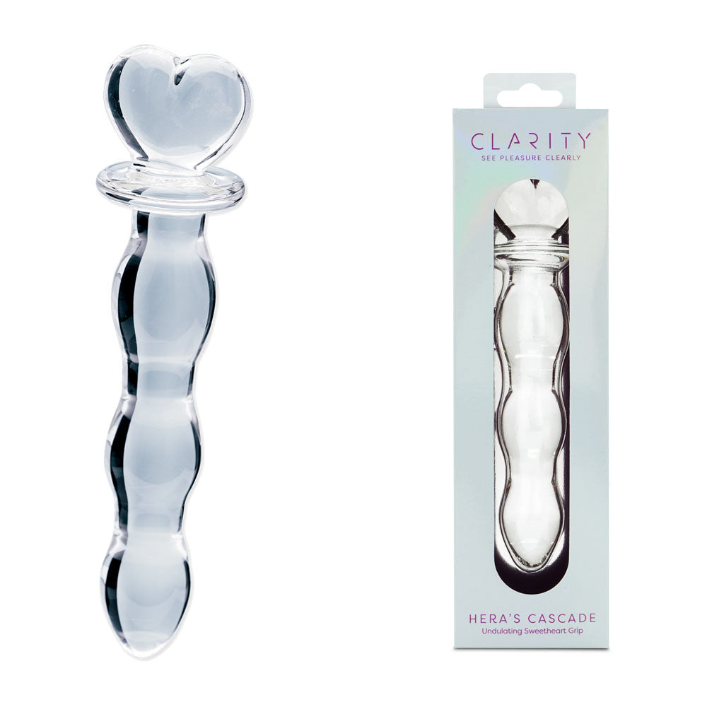Clarity - Heras Cascade - Clear 15 cm Glass Dildo-CLA-22