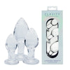 Clarity - Utopian Trinity - Clear Glass Butt Plugs - Set of 3 Sizes-CLA-24