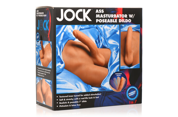 Jock Ass Masturbator w/ Poseable Dildo Medium-CN-09-0939-12