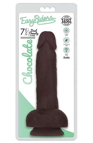 Easy Riders 7" Slim Bioskin Dong With Balls Chocolate-CN18091411