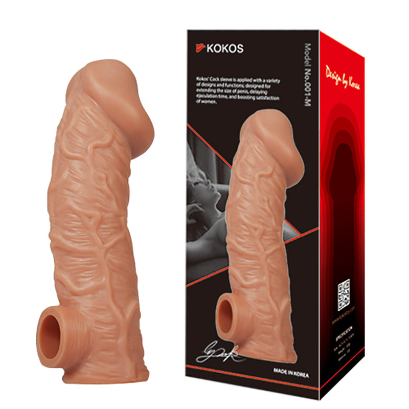 Kokos Cock Sleeve 001 - Flesh Penis Extension Sleeve - Large Size-CS.001-L