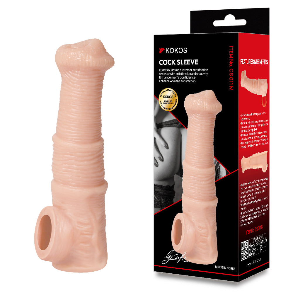 Kokos Cock Sleeve 011 - Flesh Penis Extension Sleeve - Medium Size - CS.011-M
