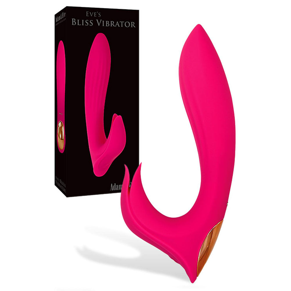 Adam & Eve EVES BLISS VIBRATOR - Pink 17.8 cm USB Rechargeable Rabbit Vibrator-E658 6200