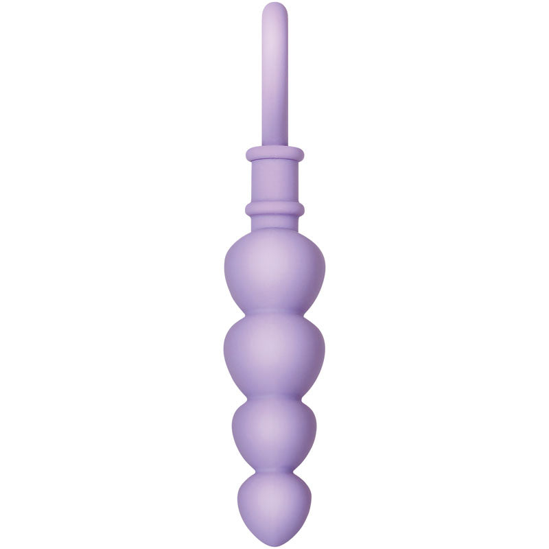 Evolved Sweet Treat - Purple 11.5 cm Beaded Butt Plug with Handle-EN-BP-6467-2