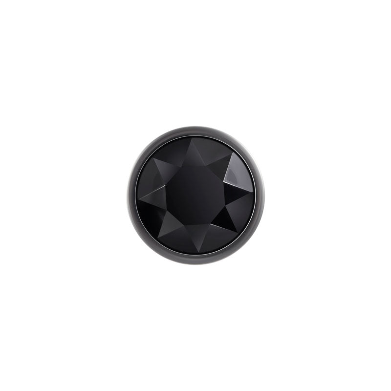 Evolved Black Gem Anal Plug - Small - Metallic 7.1 cm Small Butt Plug with Black Gem Base-EN-BP-8584-2