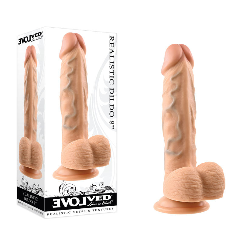 Evolved REALISTIC DILDO 8 LIGHT - Flesh 21 cm Dong-EN-DD-0136-2