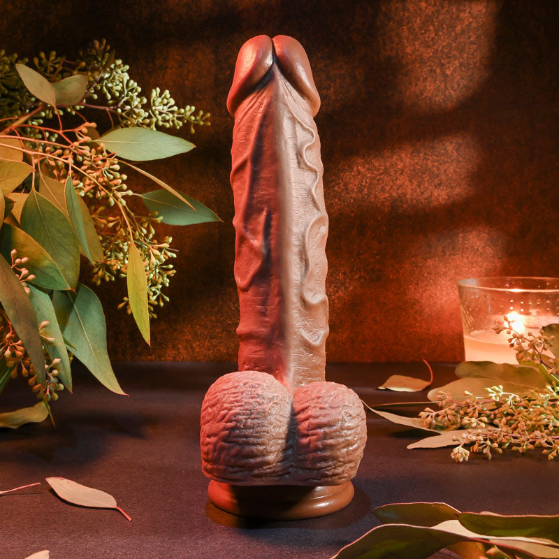 Evolved REALISTIC DILDO 8 DARK - Brown 21 cm Dong-EN-DD-0143-2