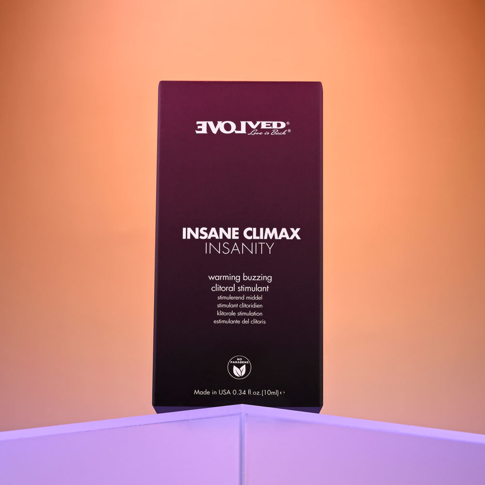 Evolved INSANE CLIMAX - INSANITY - Warming Buzzing Clitoral Stimulation Gel - 10 ml-EN-LQ-4387-2