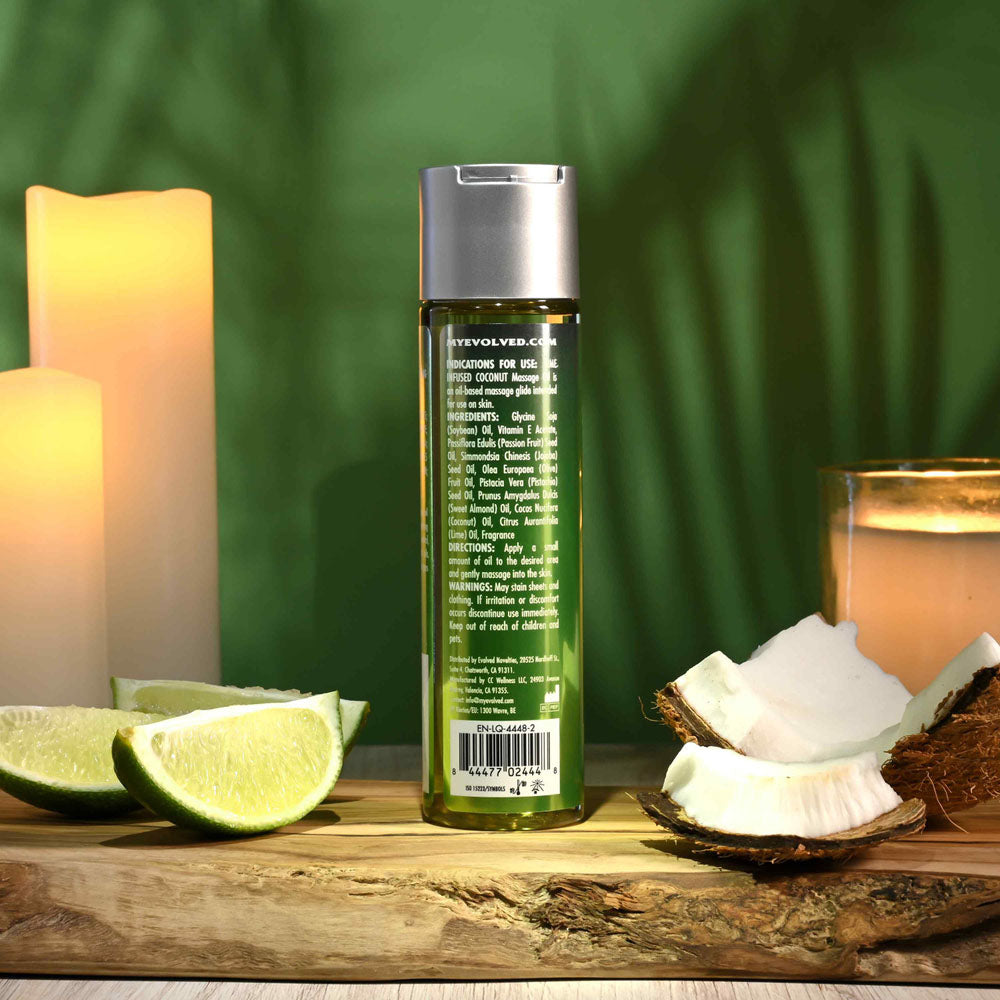 Evolved ANOINT PERFUMERY - Lime Infused Coconut - Lime Infused Coconut Massage Oil - 120 ml Bottle-EN-LQ-4448-2