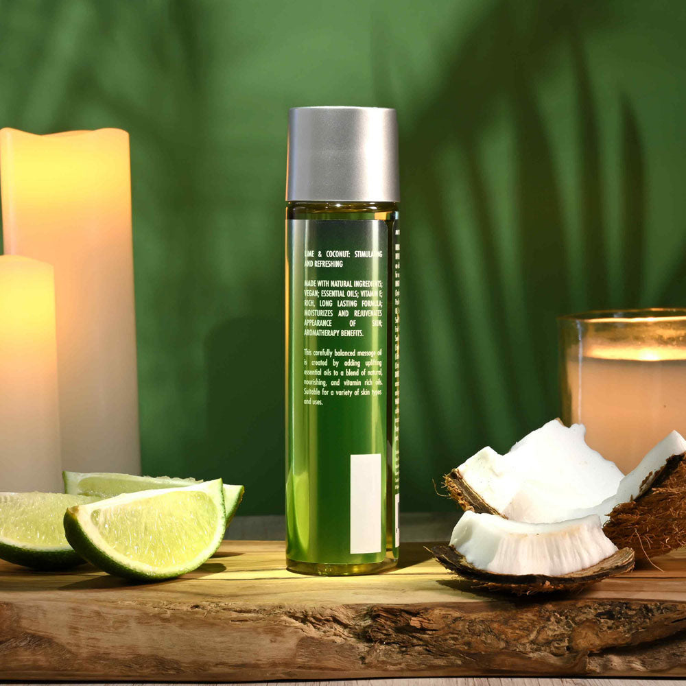 Evolved ANOINT PERFUMERY - Lime Infused Coconut - Lime Infused Coconut Massage Oil - 120 ml Bottle