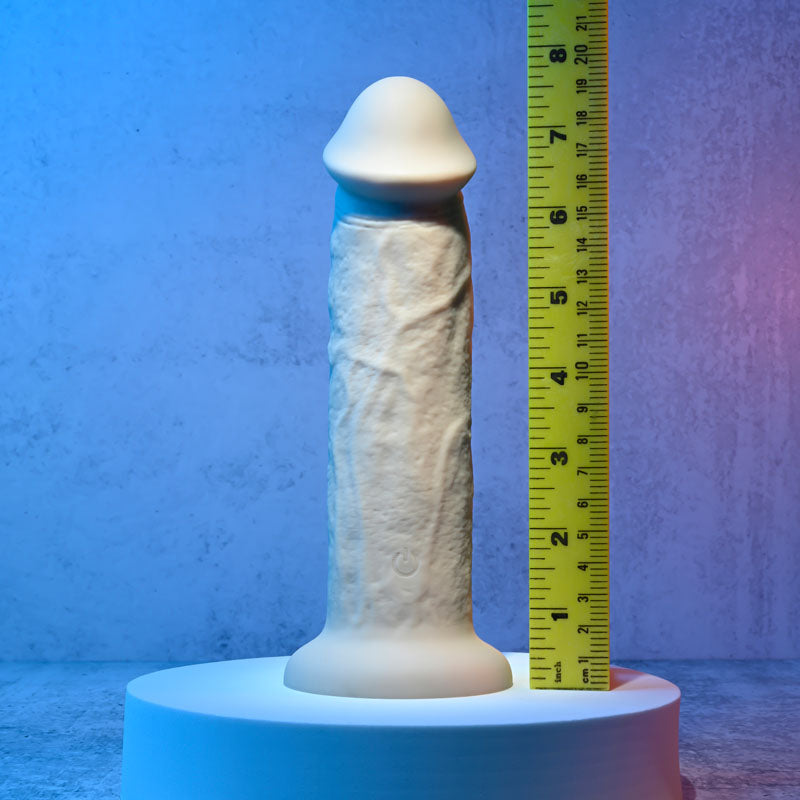 Evolved 7 GIRTHY VIBRATING DONG LIGHT - Flesh 17.8 cm USB Rechargeable Vibrating Dong-EN-RD-2734-2