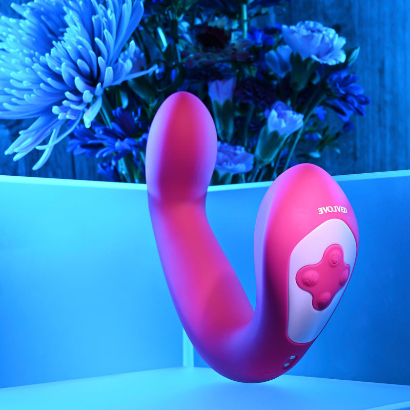 Evolved BUCK WILD - Pink USB Rechargeable Flicking Vibrator-EN-RS-0204-2