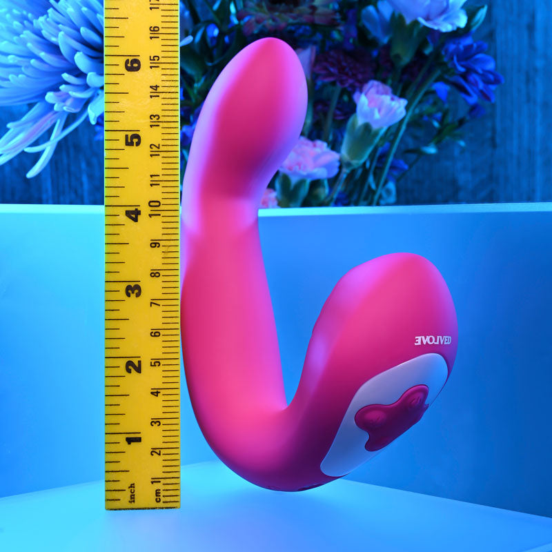 Evolved BUCK WILD - Pink USB Rechargeable Flicking Vibrator-EN-RS-0204-2