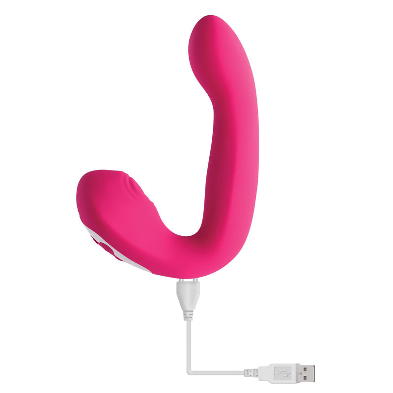 Evolved BUCK WILD - Pink USB Rechargeable Flicking Vibrator-EN-RS-0204-2