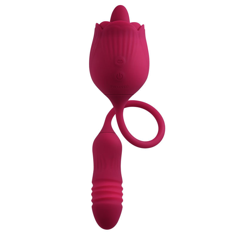 Evolved WILD ROSE - Red USB Rechargeable Flickering Stimulator-EN-RS-1225-2