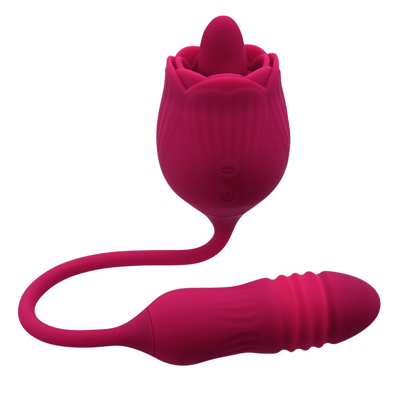 Evolved WILD ROSE - Red USB Rechargeable Flickering Stimulator-EN-RS-1225-2