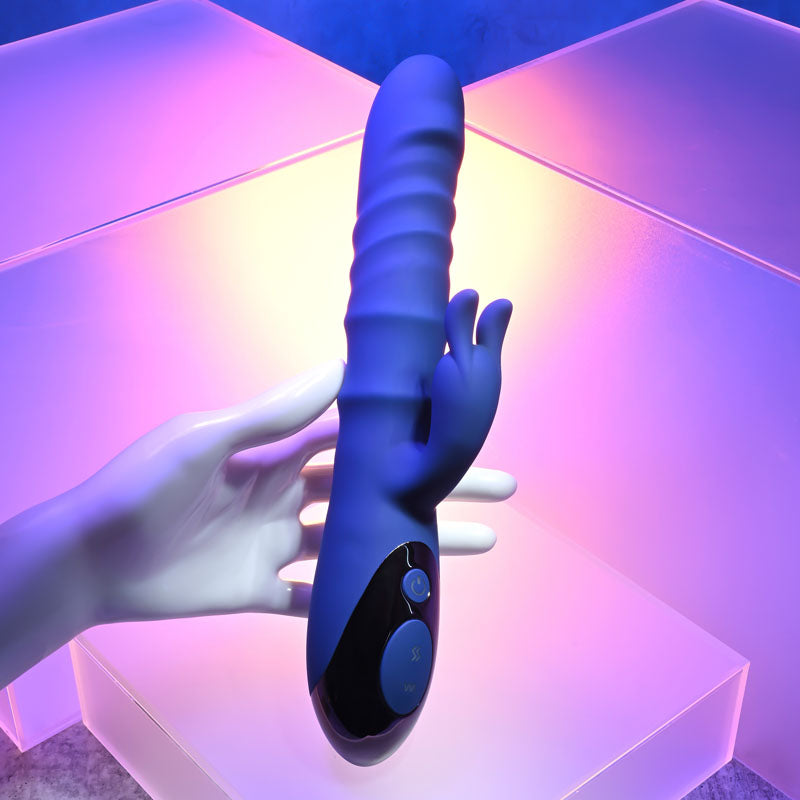 Evolved The Ringer - Blue 23.8 cm USB Rechargeable Rabbit Vibrator-EN-RS-1232-2