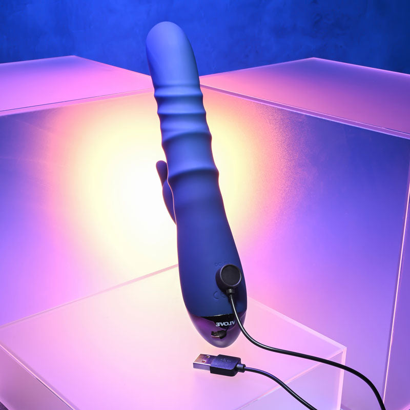 Evolved The Ringer - Blue 23.8 cm USB Rechargeable Rabbit Vibrator-EN-RS-1232-2