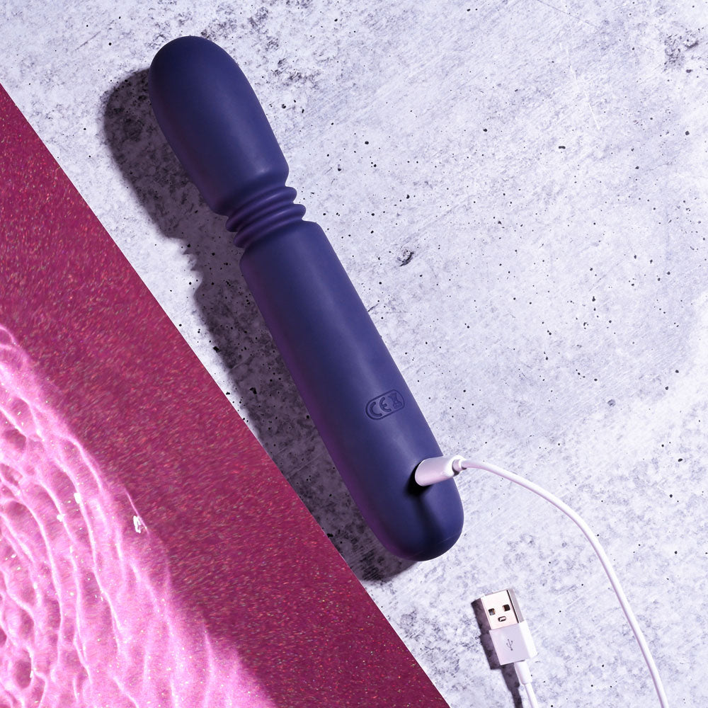 Evolved HANDY THRUSTER - Purple 20.3 cm USB Rechargeable Thrusting Vibrator-EN-RS-3069-2