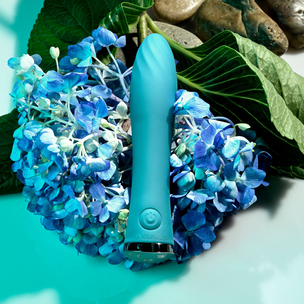 Evolved ULTRA WAVE - Blue 13 cm USB Rechargeable Mini Vibrator-EN-RS-3076-2