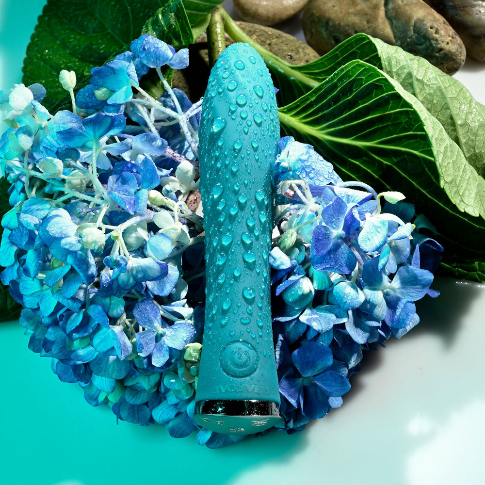 Evolved ULTRA WAVE - Blue 13 cm USB Rechargeable Mini Vibrator-EN-RS-3076-2