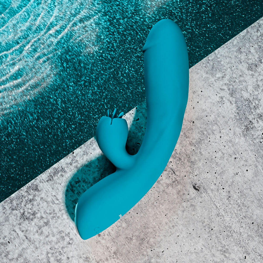 Evolved FIERCE FLICKER - Blue 19.5 cm USB Rechargeable Rabbit Flicker Vibrator-EN-RS-3106-2