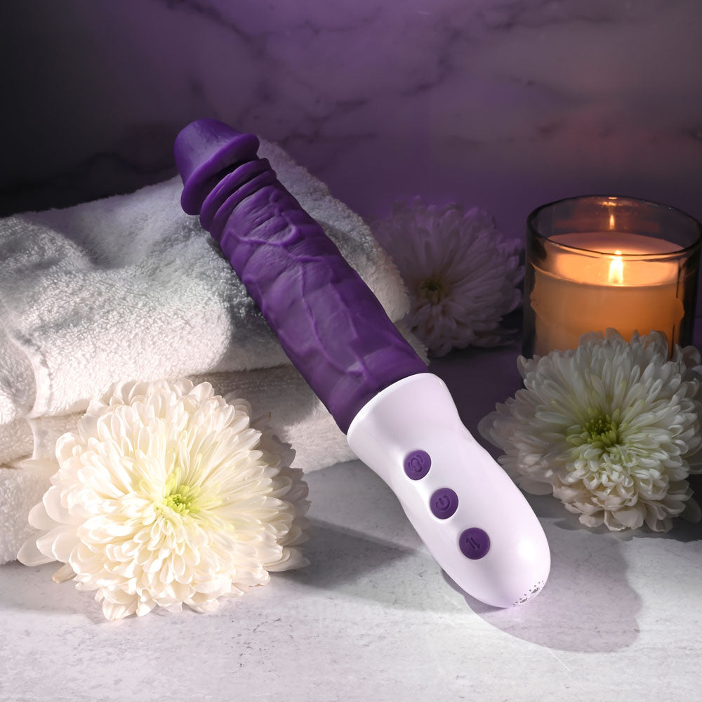 Evolved PLUM THRUST - Purple 29 cm USB Rechargeable Thrusting Vibrator-EN-RS-3632-2