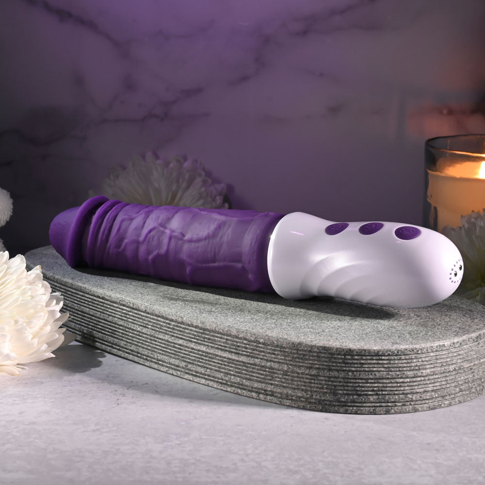 Evolved PLUM THRUST - Purple 29 cm USB Rechargeable Thrusting Vibrator-EN-RS-3632-2