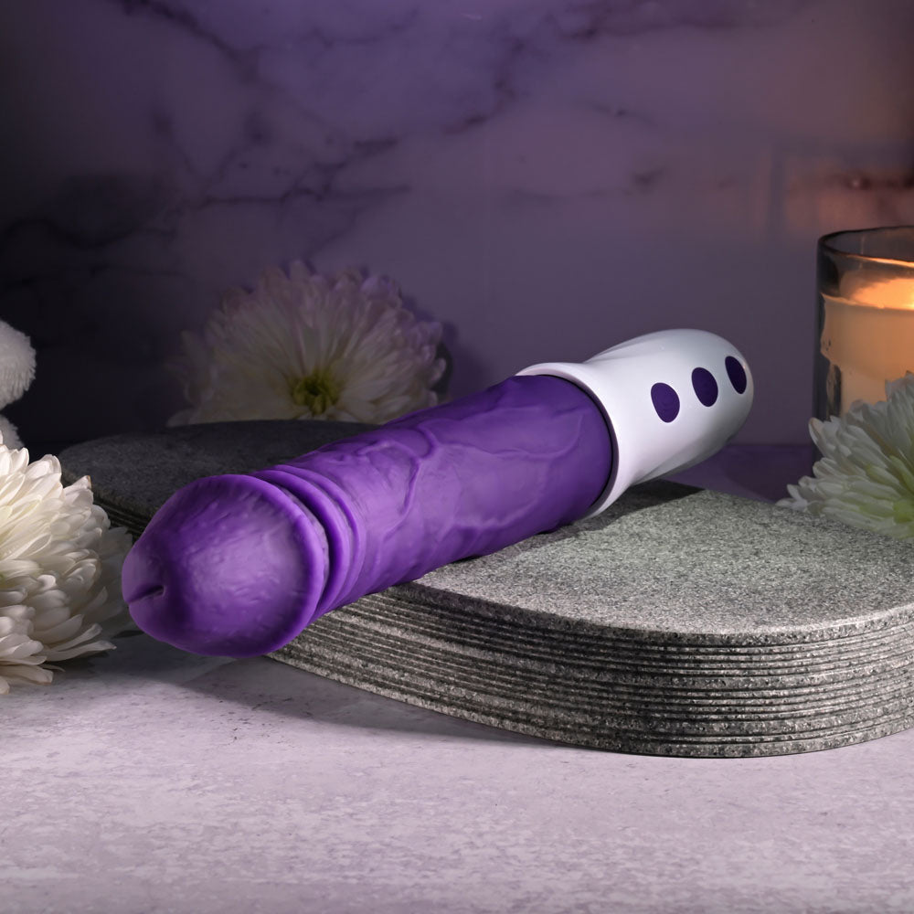 Evolved PLUM THRUST - Purple 29 cm USB Rechargeable Thrusting Vibrator-EN-RS-3632-2