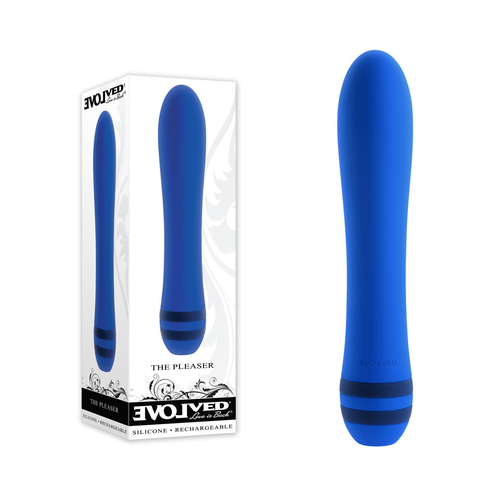 Evolved THE PLEASER - Blue 16.5 cm USB Rechargeable Vibrator-EN-RS-3649-2