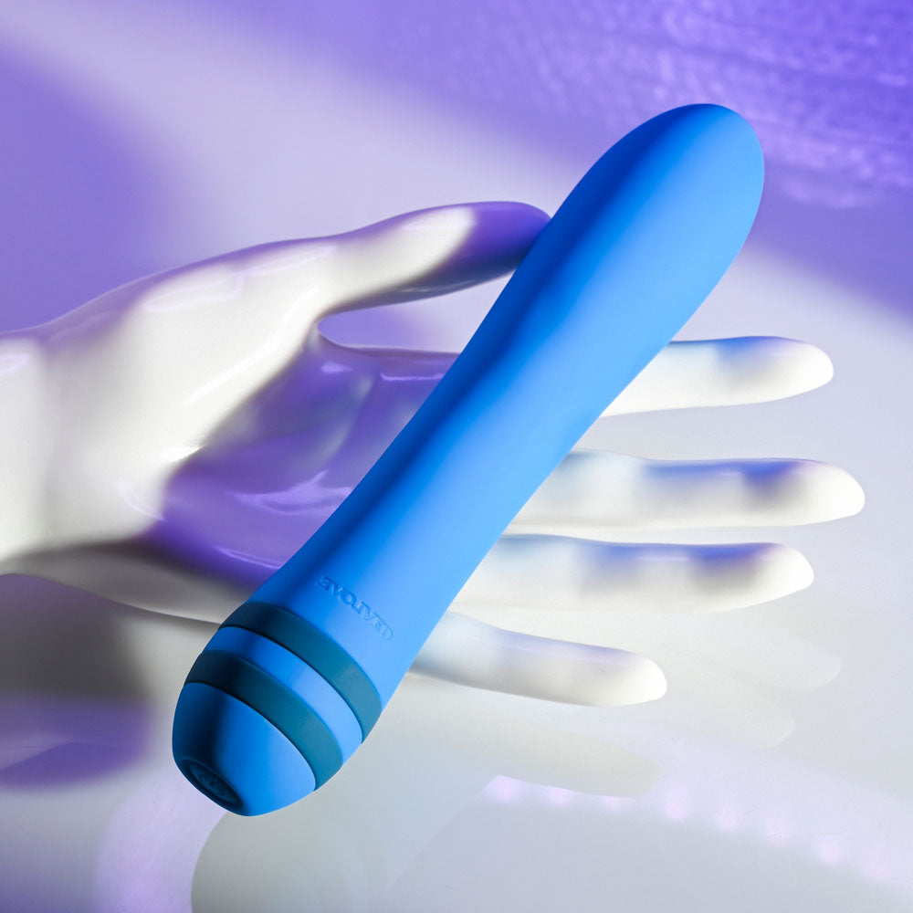 Evolved THE PLEASER - Blue 16.5 cm USB Rechargeable Vibrator-EN-RS-3649-2