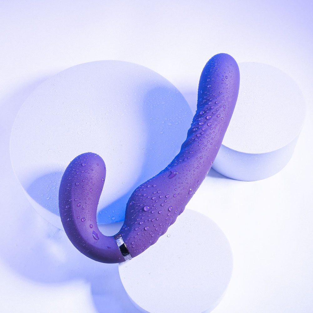 Evolved SHARE THE LOVE - Purple 22.9 cm USB Rechargeable Inflatable Strapless Strap-On-EN-RS-3922-2