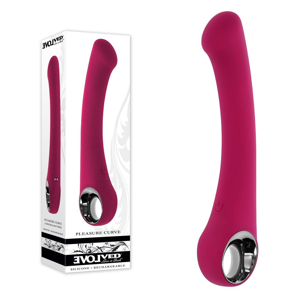 Evolved PLEASURE CURVE - Pink 19 cm USB Rechargeable Vibrator-EN-RS-4905-2