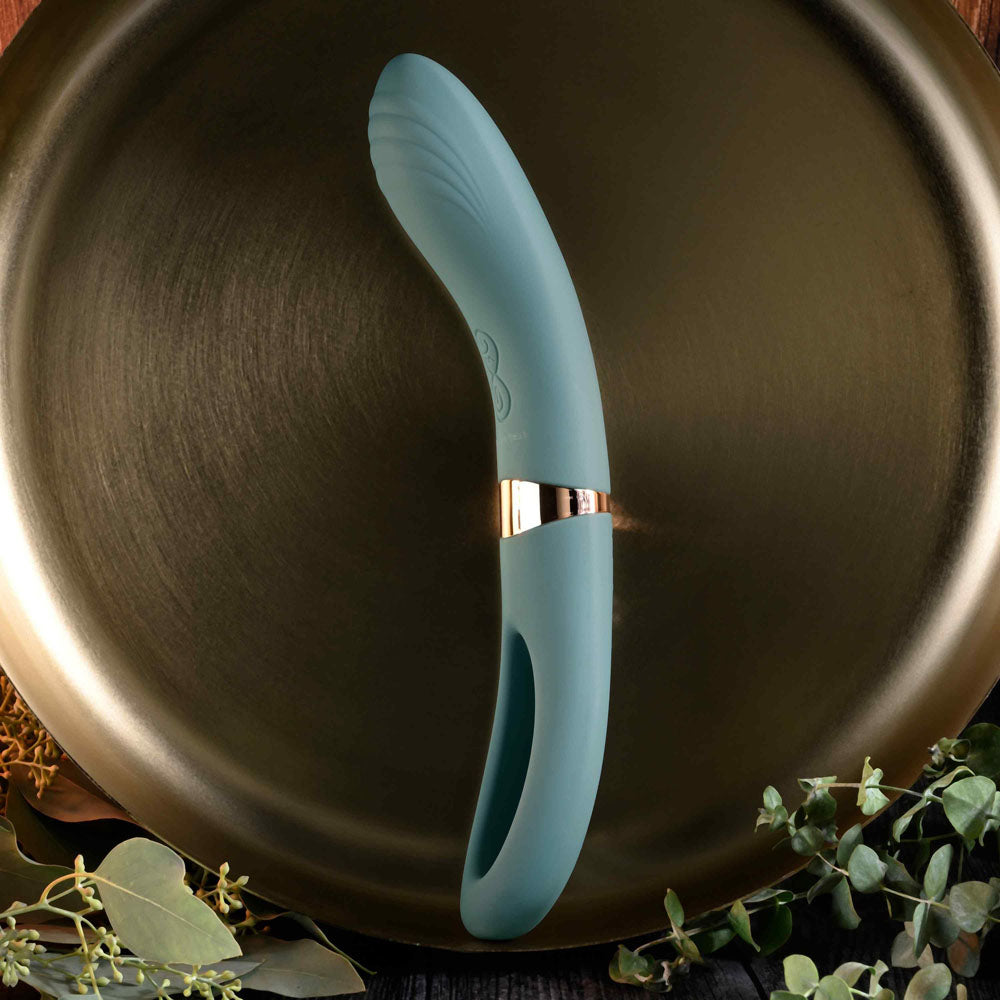 Evolved CHICK FLICK - Olive Green 24 cm USB Rechargeable Vibrator with Flicking Tip-EN-RS-4943-2