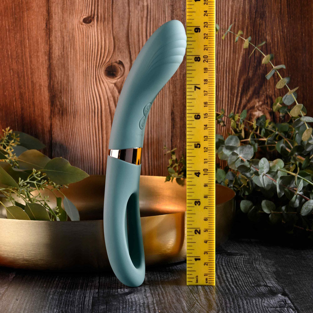 Evolved CHICK FLICK - Olive Green 24 cm USB Rechargeable Vibrator with Flicking Tip-EN-RS-4943-2