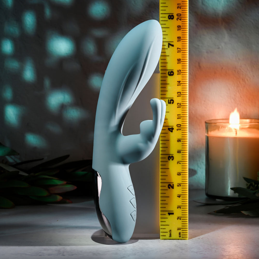 Evolved BOSS BUNNY - Baby Blue 20.1 cm USB Rechargeable Rabbit Vibrator-EN-RS-4950-2