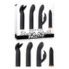 Evolved Four Play - Black USB Rechargeable Bullet with 3 Sleeves-EN-RS-5613-2