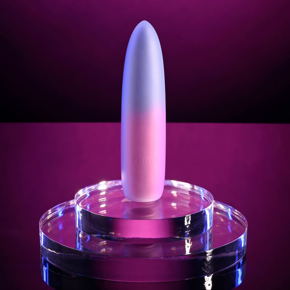 Evolved PARADISE BULLET - Pink/Purple 10.2 cm USB Rechargeable Bullet-EN-RS-5698-2