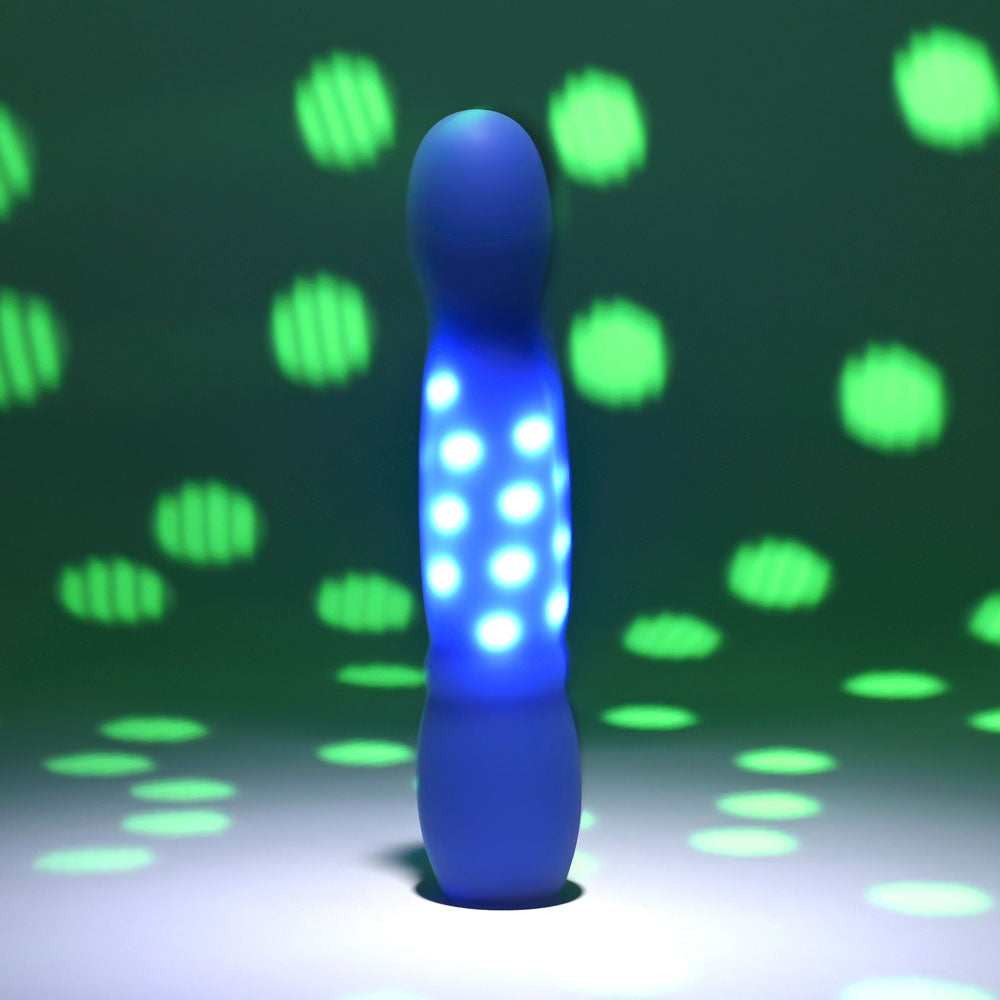 Evolved DISCO DIVA - Blue 20.9 cm USB Rechargeable Light Up Vibrator-EN-RS-6169-2