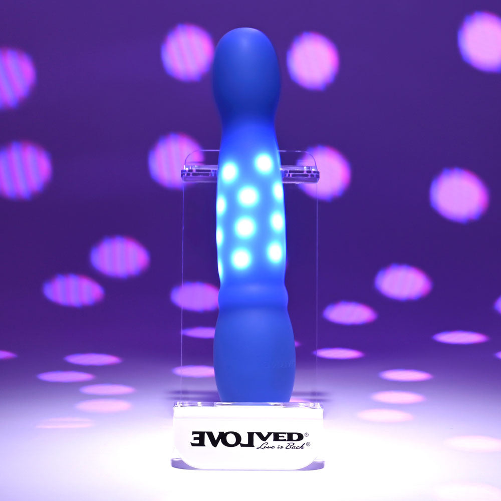 Evolved DISCO DIVA - Blue 20.9 cm USB Rechargeable Light Up Vibrator-EN-RS-6169-2