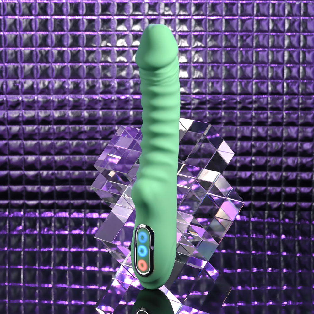 Evolved FULL THROTTLE - Mint Green 24.1 cm USB Rechargeable Vibrator-EN-RS-6909-2