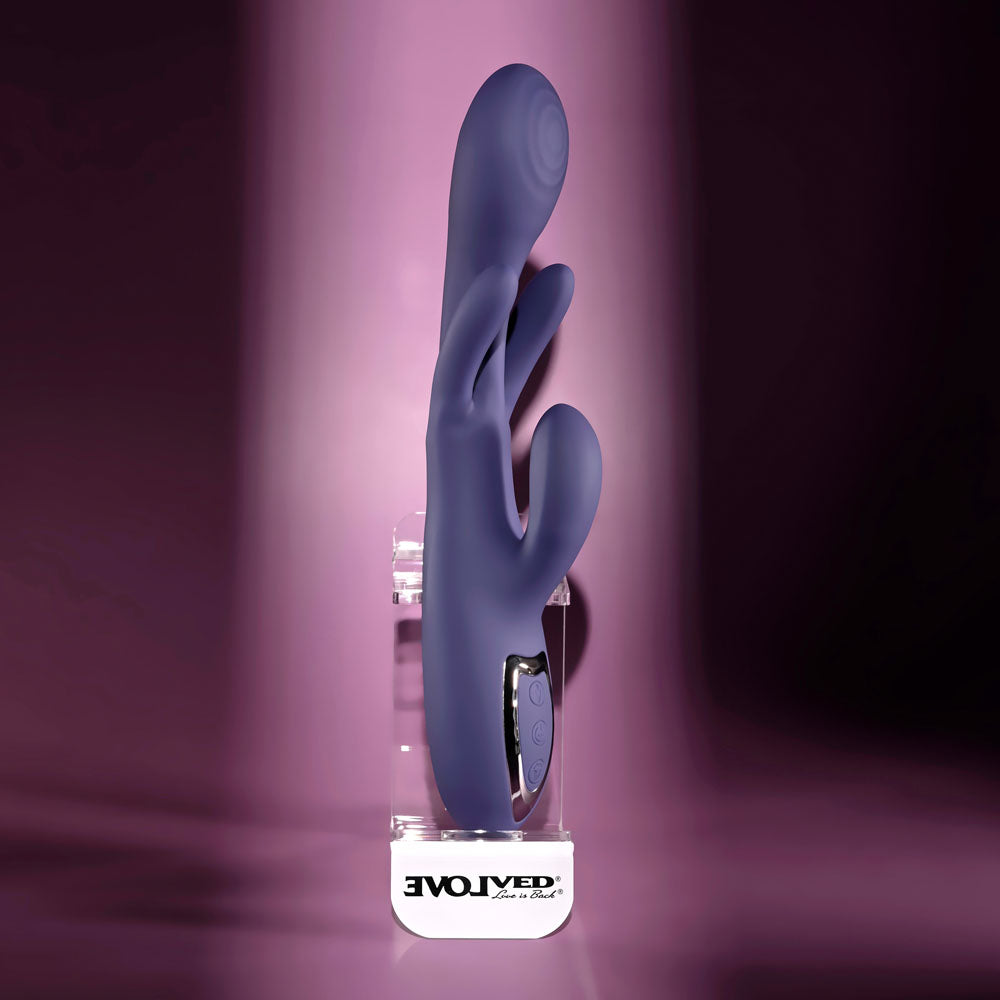 Evolved BOW DOWN - Purple USB Rechargeable Rabbit Vibrator - EN-RS-6985-2