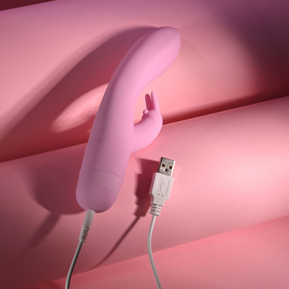 Evolved CUSHY BUNNY - Pink 19.1 cm USB Rechargeable Rabbit Vibrator - EN-RS-7289-2