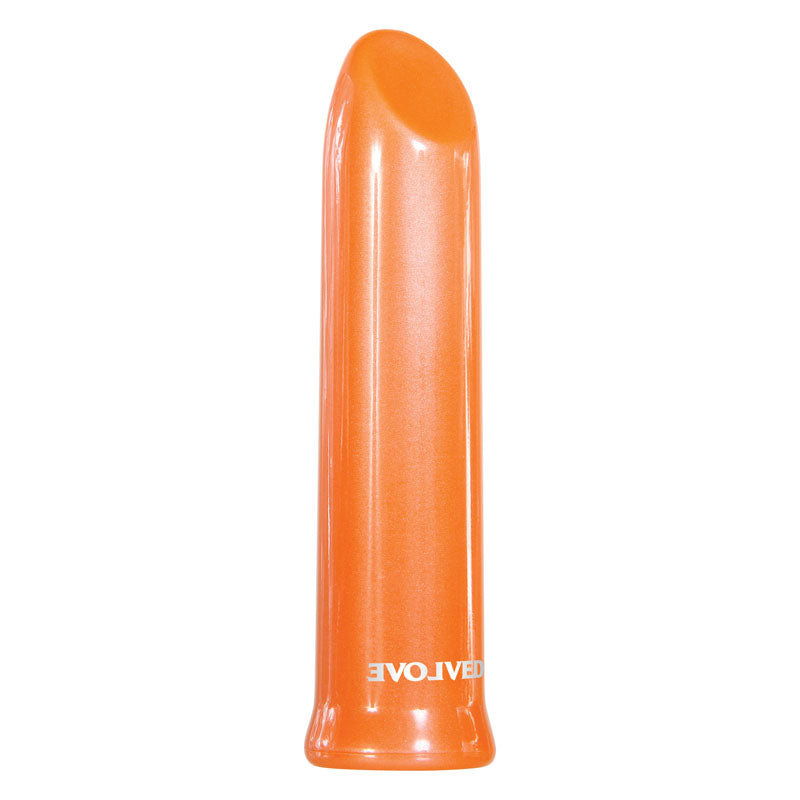 Evolved Lip Service - Orange 10 cm USB Rechargeable Lipstick Vibrator-EN-RS-7648-2