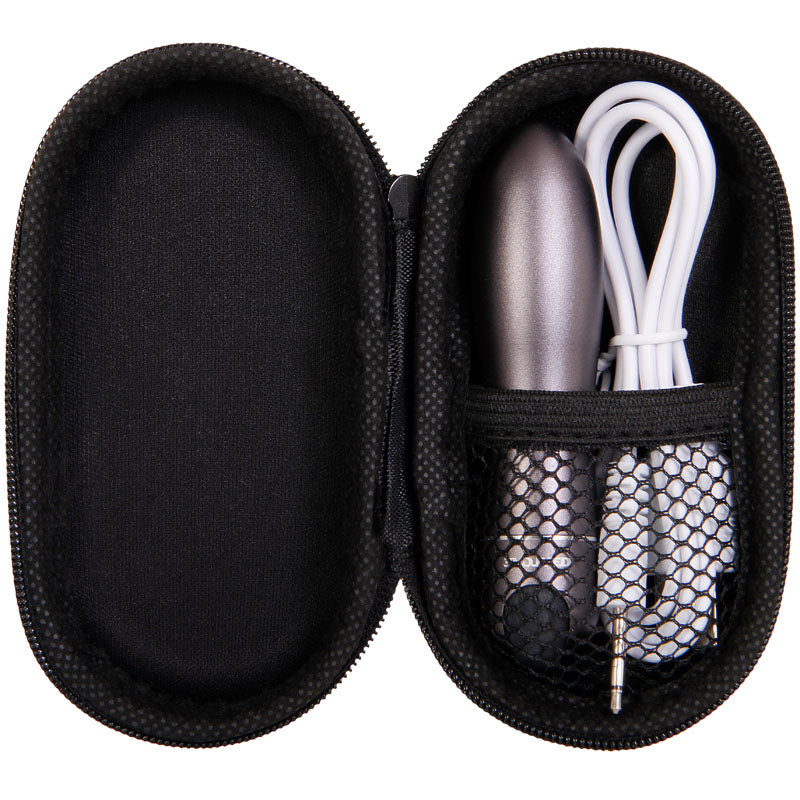 Evolved Travel-Gasm - Gray 9 cm USB Rechargeable Bullet with Travel Case-EN-RS-7693-2