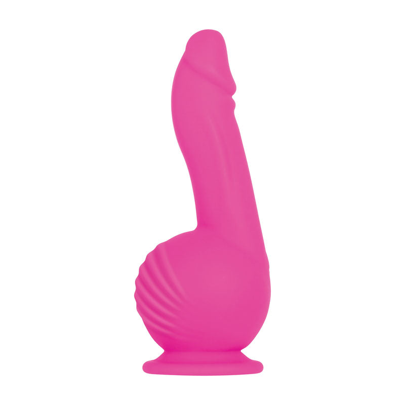 Evolved Ballistic - Pink 19 cm USB Rechargeable Vibrating Dong with Balls Motor & Remote-EN-RS-8010-2